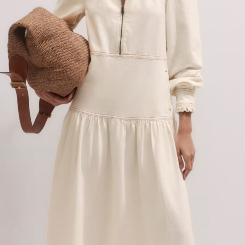 Me + Em washed denim midi dress